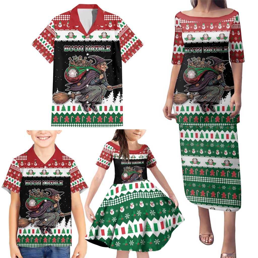 Italy Christmas Family Matching Puletasi and Hawaiian Shirt La Befana Buon Natale - Wonder Print Shop