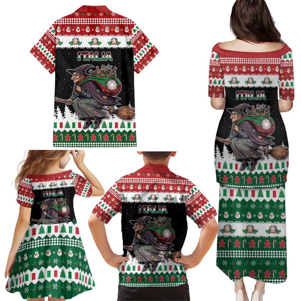 Italy Christmas Family Matching Puletasi and Hawaiian Shirt La Befana Buon Natale - Wonder Print Shop