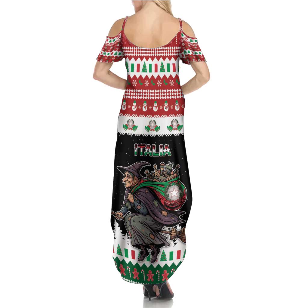 Italy Christmas Family Matching Summer Maxi Dress and Hawaiian Shirt La Befana Buon Natale - Wonder Print Shop