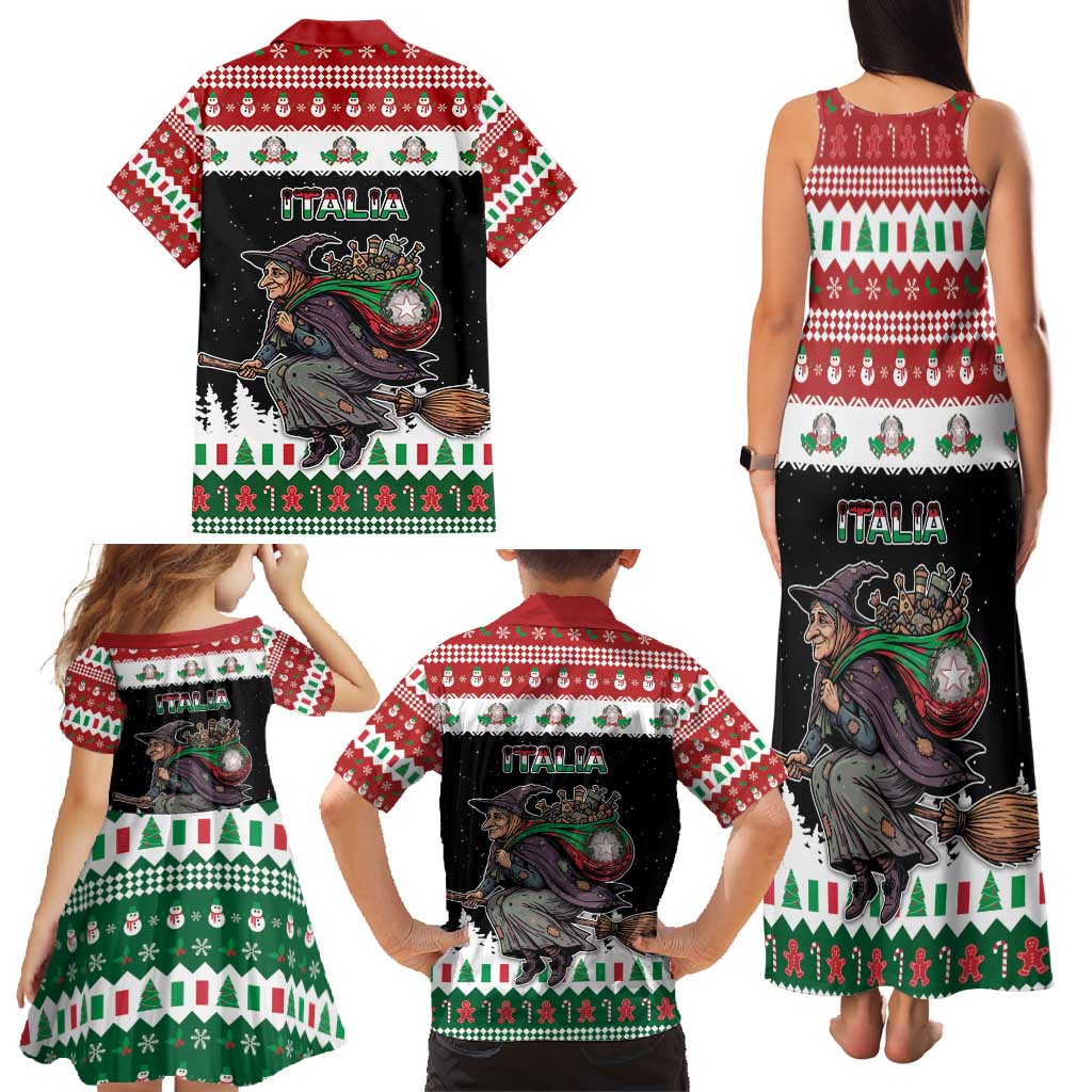 Italy Christmas Family Matching Tank Maxi Dress and Hawaiian Shirt La Befana Buon Natale - Wonder Print Shop