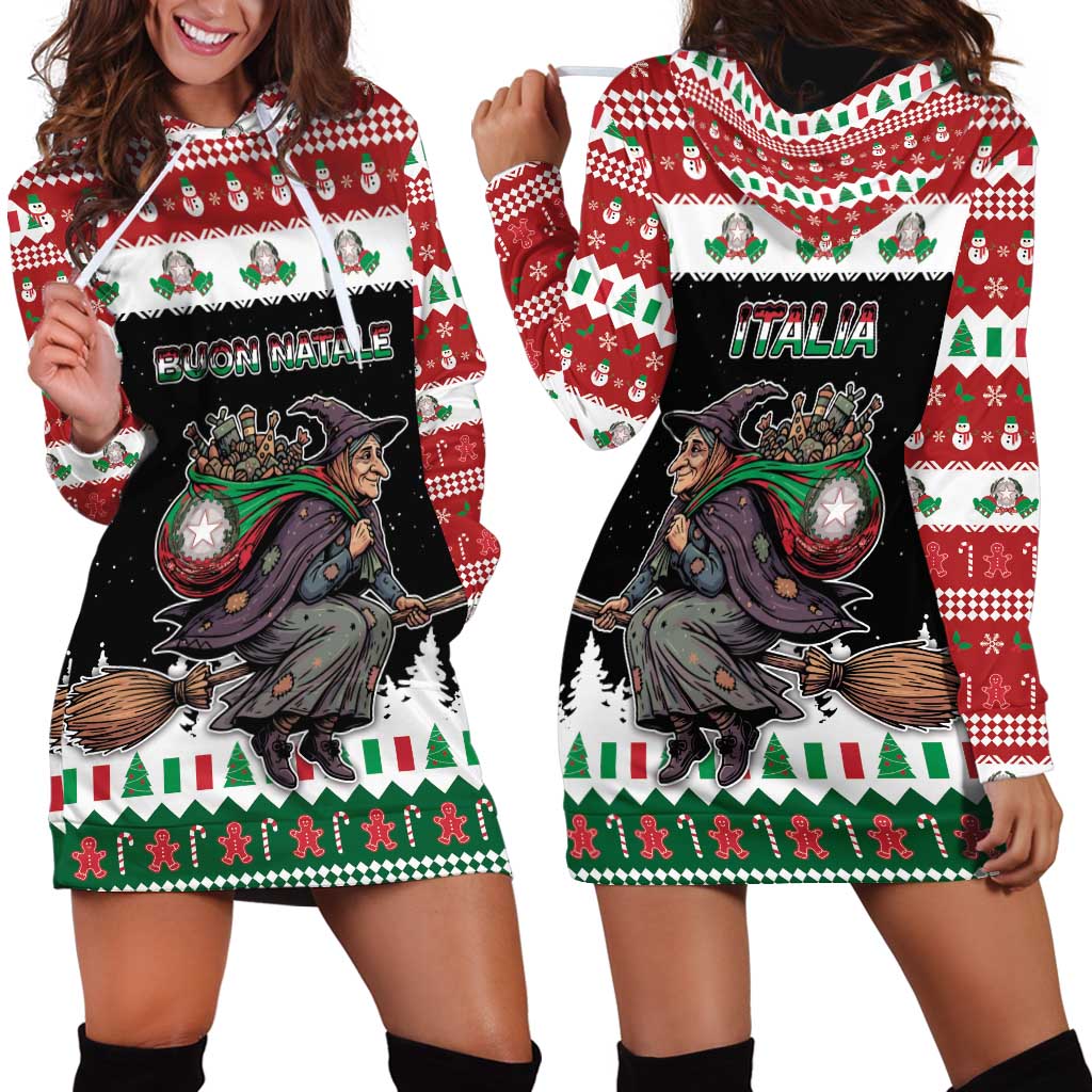 Italy Christmas Hoodie Dress La Befana Buon Natale - Wonder Print Shop