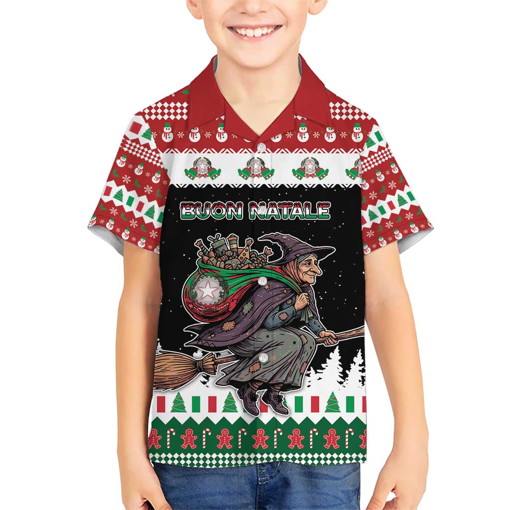 Italy Christmas Kid Hawaiian Shirt La Befana Buon Natale - Wonder Print Shop