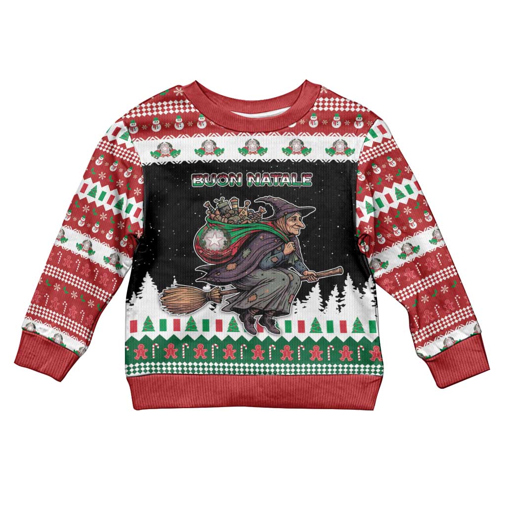 Italy Christmas Kid Ugly Christmas Sweater La Befana Buon Natale - Wonder Print Shop