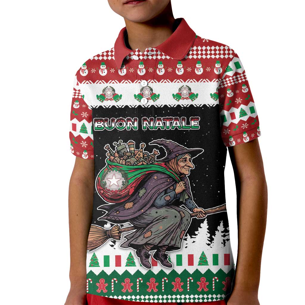 Italy Christmas Kid Polo Shirt La Befana Buon Natale - Wonder Print Shop