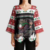 Italy Christmas Kimono Sleeve Blouse La Befana Buon Natale - Wonder Print Shop
