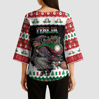 Italy Christmas Kimono Sleeve Blouse La Befana Buon Natale - Wonder Print Shop