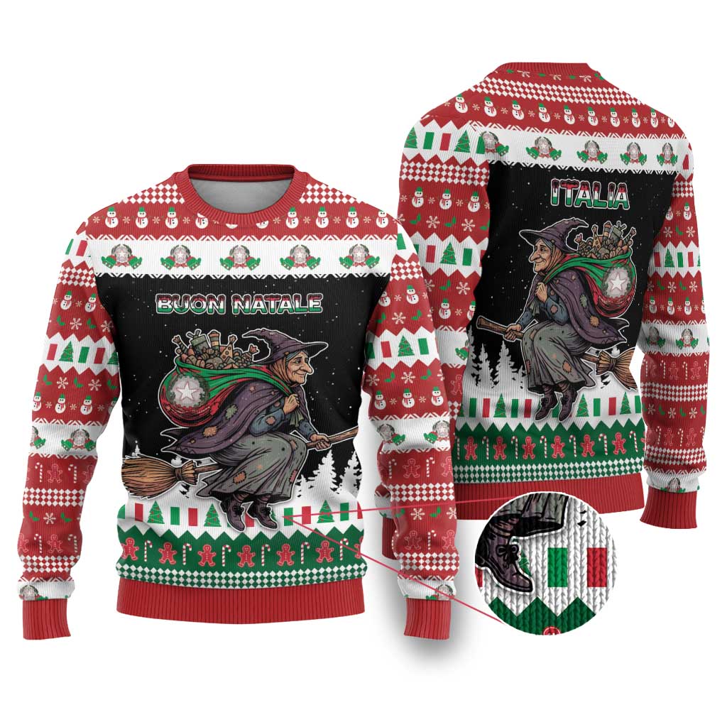 Italy Christmas Ugly Christmas Sweater La Befana Buon Natale - Wonder Print Shop