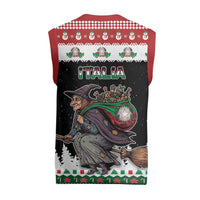 Italy Christmas Knitted V-Neck Vest La Befana Buon Natale - Wonder Print Shop