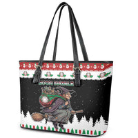 Italy Christmas Leather Tote Bag La Befana Buon Natale - Wonder Print Shop