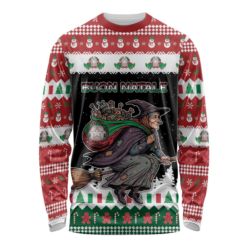 Italy Christmas Long Sleeve Shirt La Befana Buon Natale - Wonder Print Shop