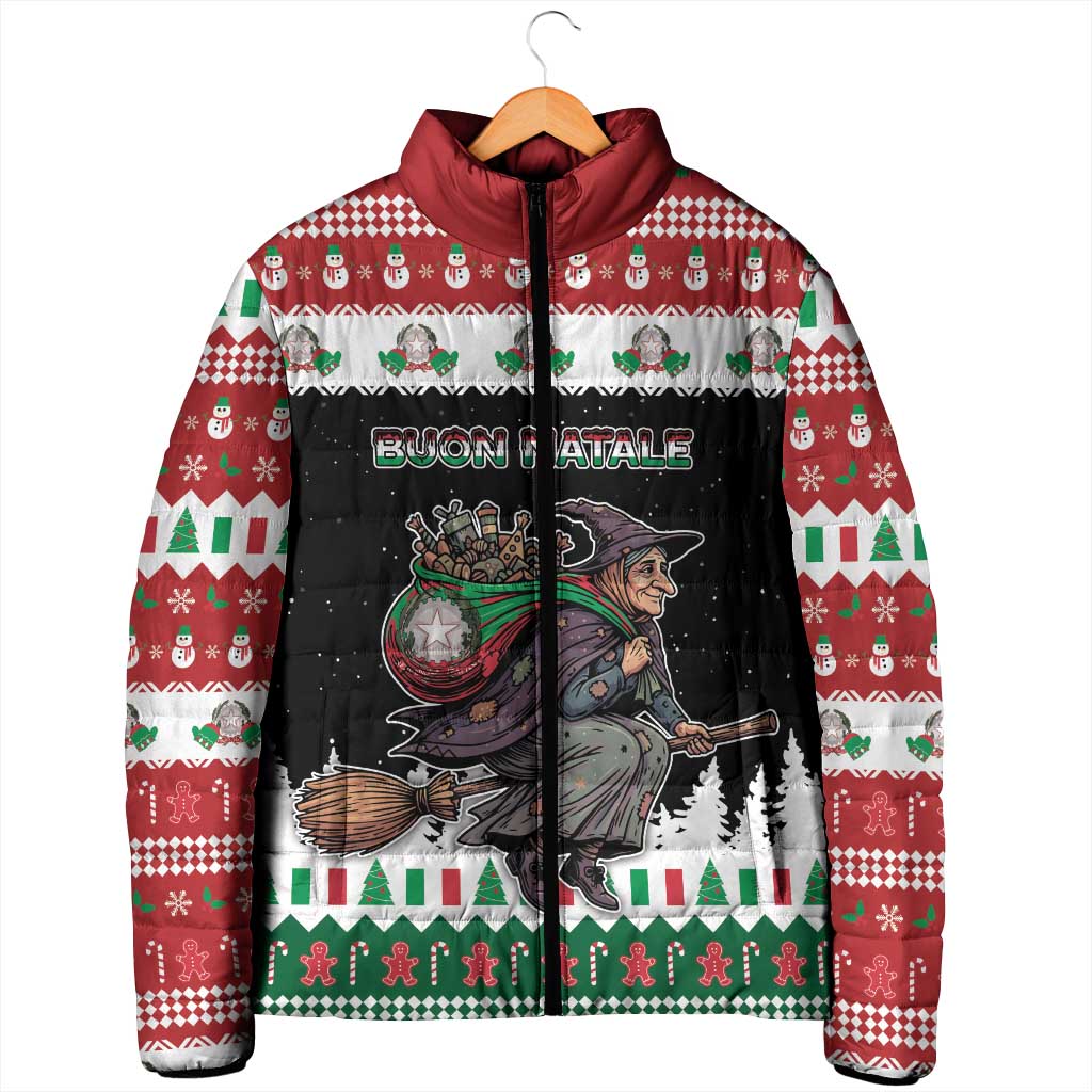 Italy Christmas Padded Jacket La Befana Buon Natale - Wonder Print Shop