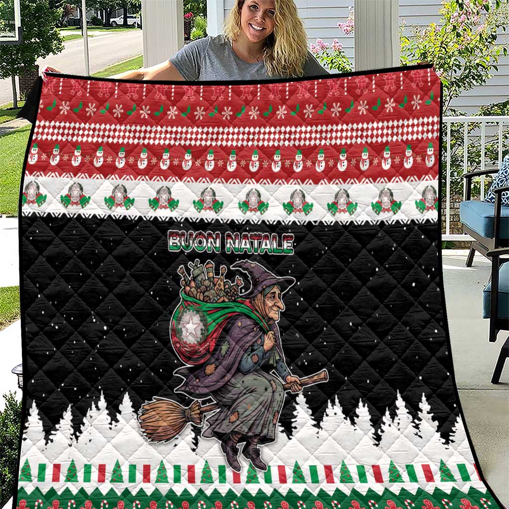 Italy Christmas Quilt La Befana Buon Natale - Wonder Print Shop