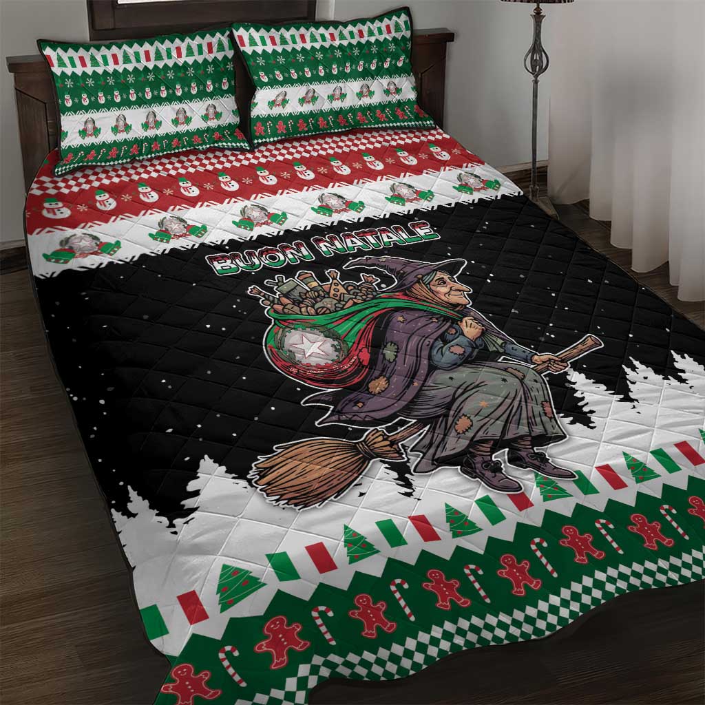 Italy Christmas Quilt Bed Set La Befana Buon Natale - Wonder Print Shop