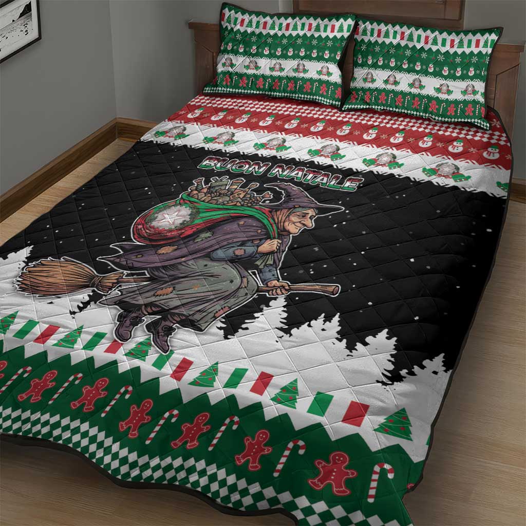 Italy Christmas Quilt Bed Set La Befana Buon Natale - Wonder Print Shop