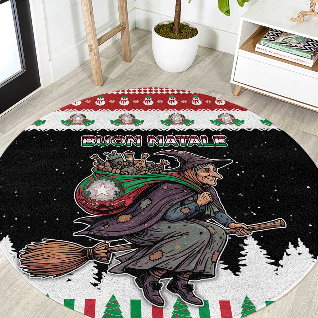 Italy Christmas Round Carpet La Befana Buon Natale - Wonder Print Shop