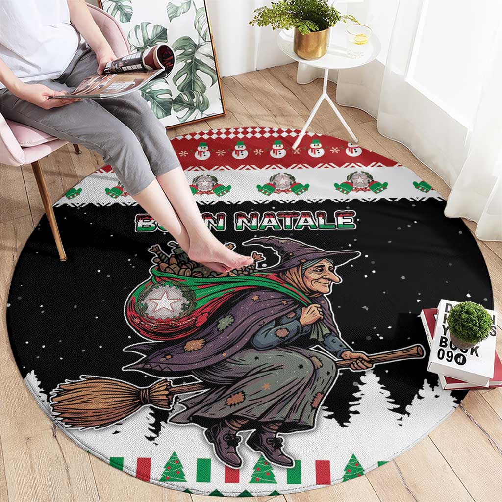 Italy Christmas Round Carpet La Befana Buon Natale - Wonder Print Shop