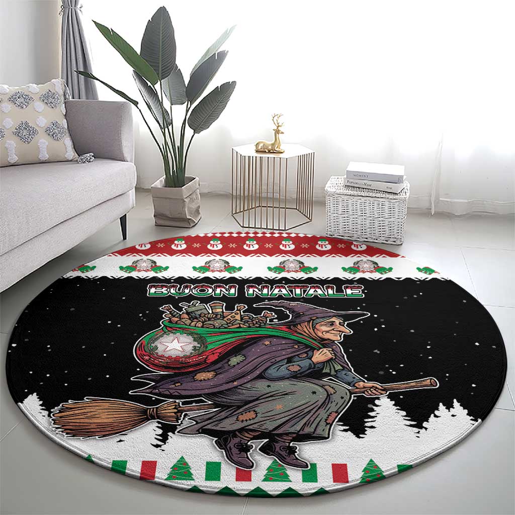 Italy Christmas Round Carpet La Befana Buon Natale - Wonder Print Shop