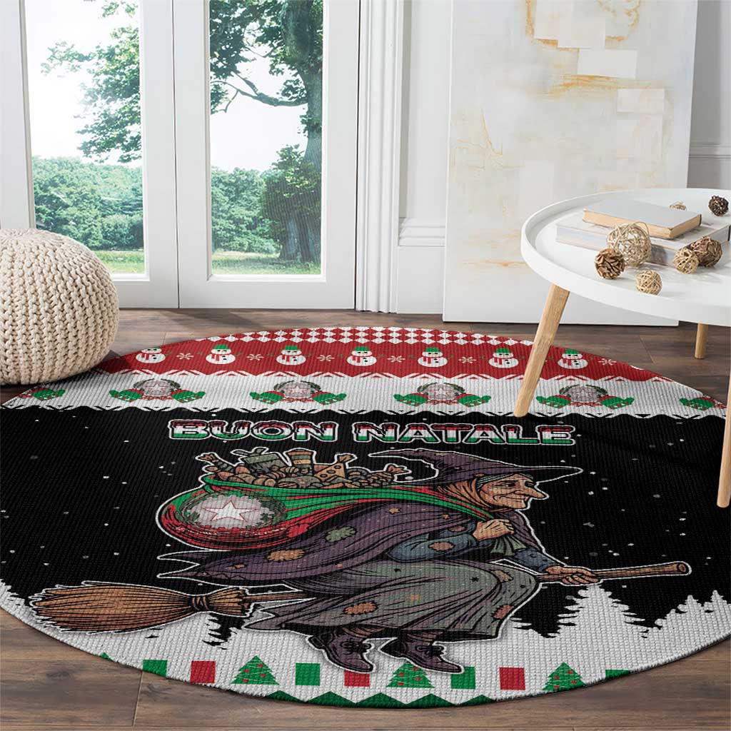 Italy Christmas Round Carpet La Befana Buon Natale - Wonder Print Shop