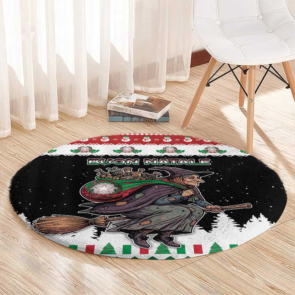 Italy Christmas Round Carpet La Befana Buon Natale - Wonder Print Shop