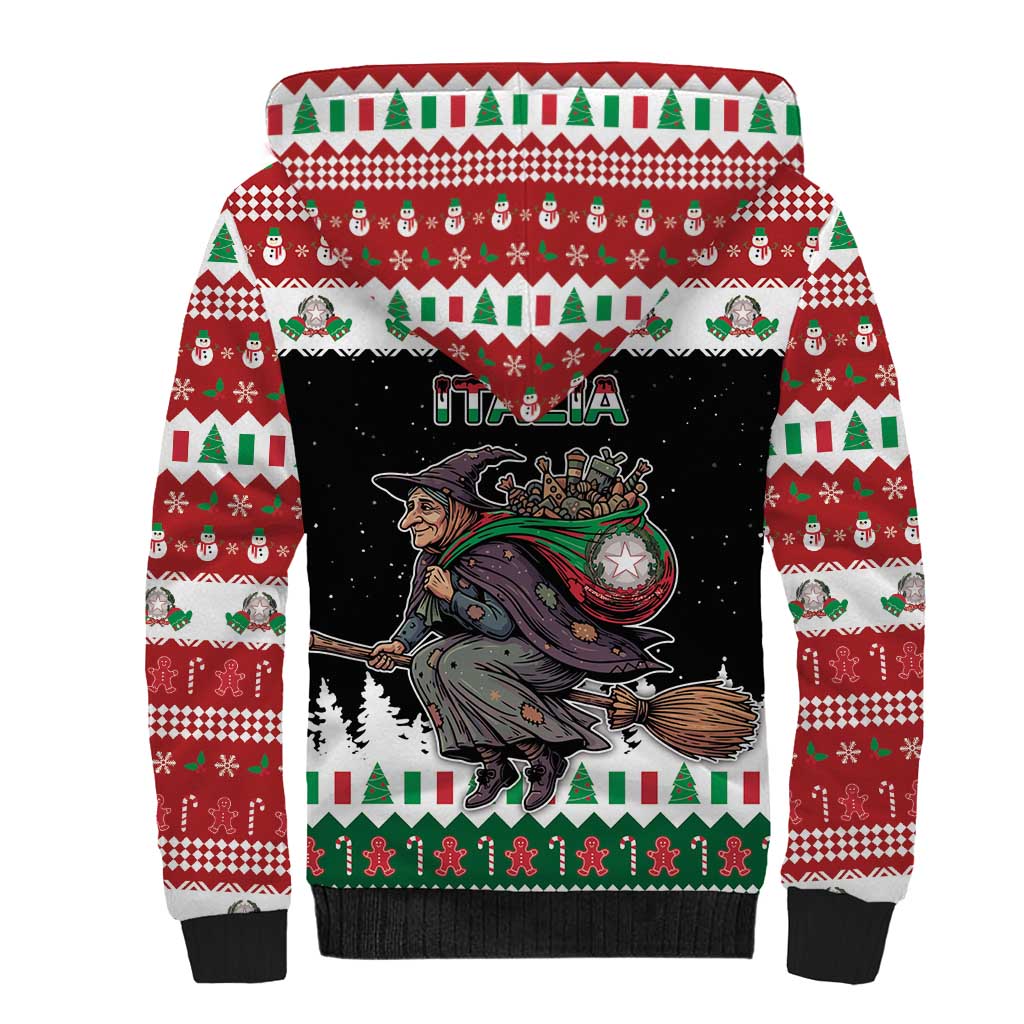 Italy Christmas Sherpa Hoodie La Befana Buon Natale - Wonder Print Shop