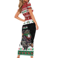Italy Christmas Short Sleeve Bodycon Dress La Befana Buon Natale - Wonder Print Shop