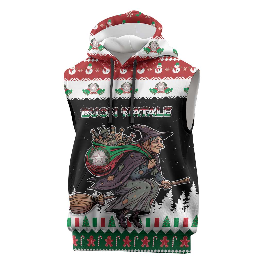 Italy Christmas Sleeveless Hoodie La Befana Buon Natale - Wonder Print Shop
