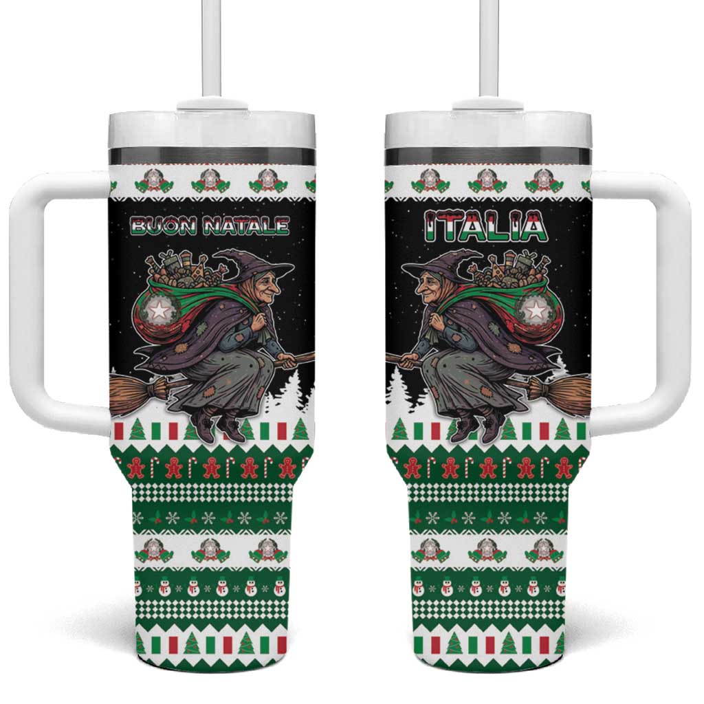 Italy Christmas Tumbler With Handle La Befana Buon Natale - Wonder Print Shop