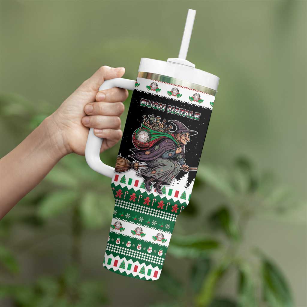 Italy Christmas Tumbler With Handle La Befana Buon Natale - Wonder Print Shop