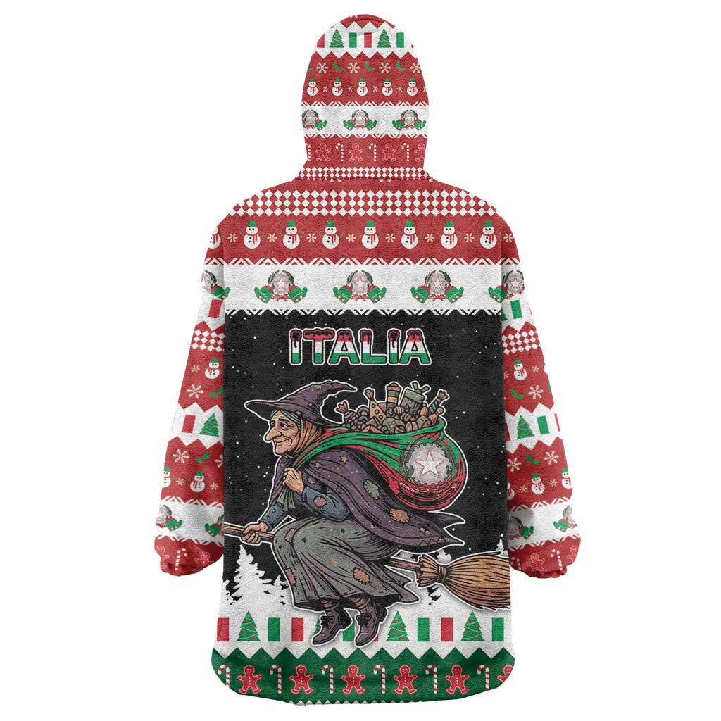 Italy Christmas Wearable Blanket Hoodie La Befana Buon Natale - Wonder Print Shop