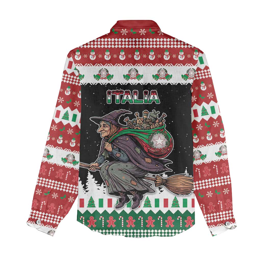 Italy Christmas Women Casual Shirt La Befana Buon Natale - Wonder Print Shop
