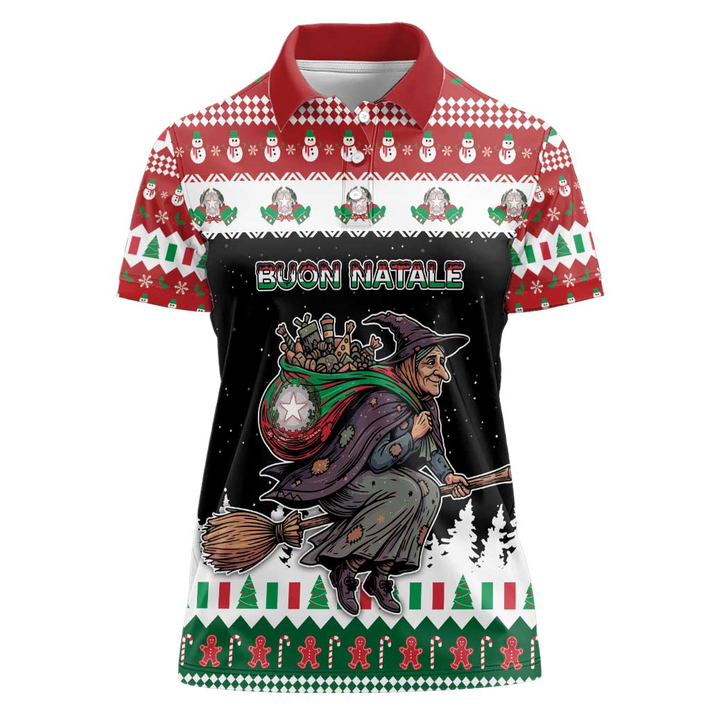 Italy Christmas Women Polo Shirt La Befana Buon Natale - Wonder Print Shop