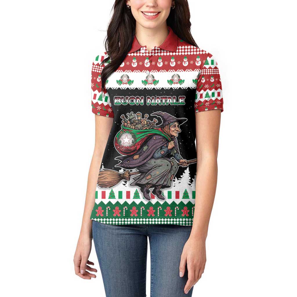 Italy Christmas Women Polo Shirt La Befana Buon Natale - Wonder Print Shop