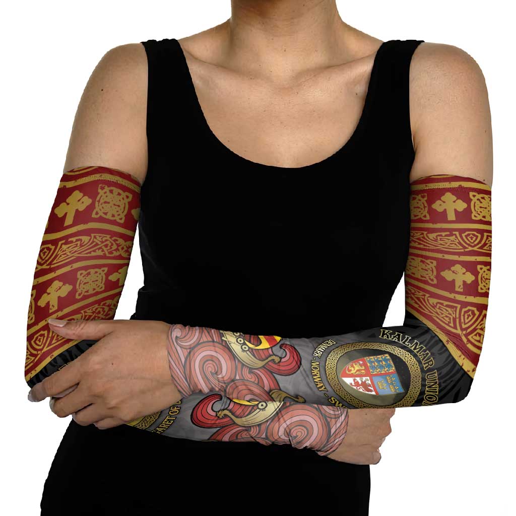 Danish Empire Arm Sleeves Kalmar Union With Viking Patterns - Wonder Print Shop