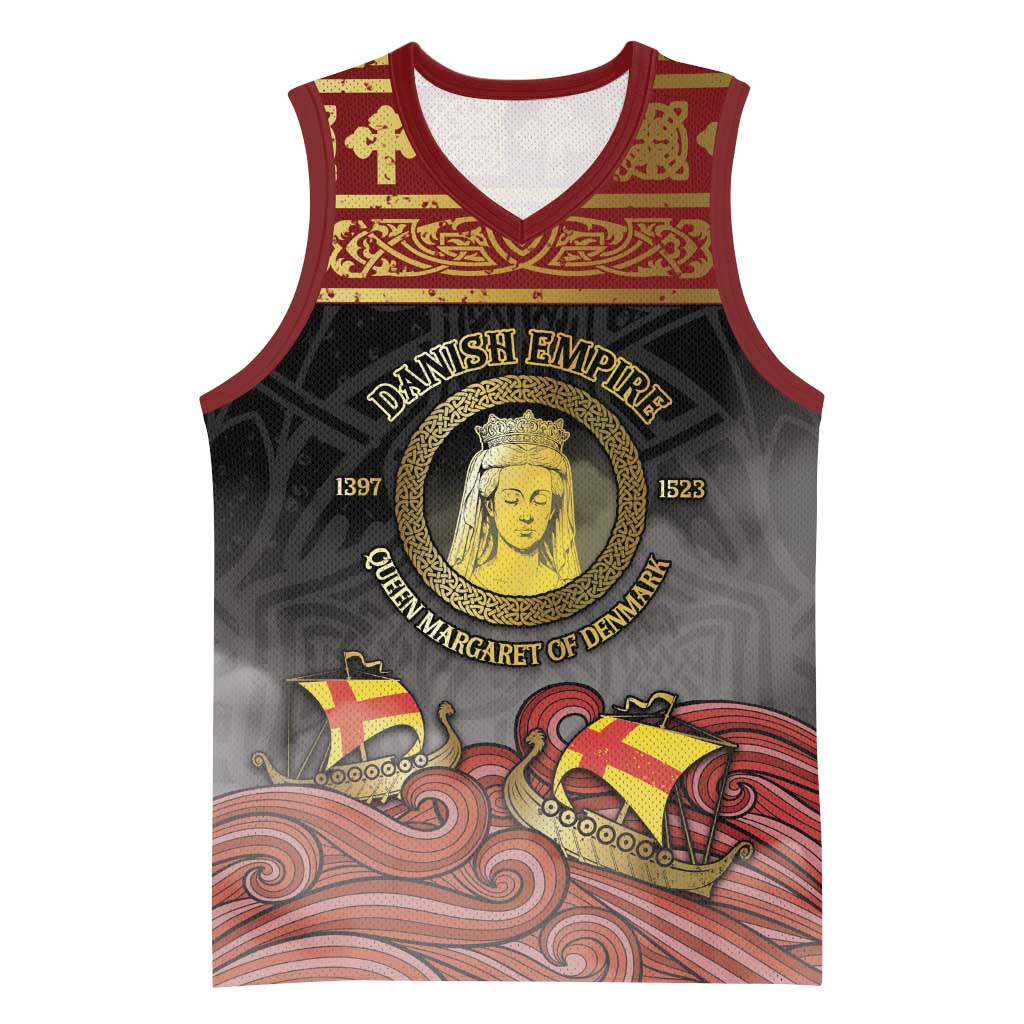 Danish Empire Basketball Jersey Kalmar Union With Viking Patterns - Wonder Print Shop
