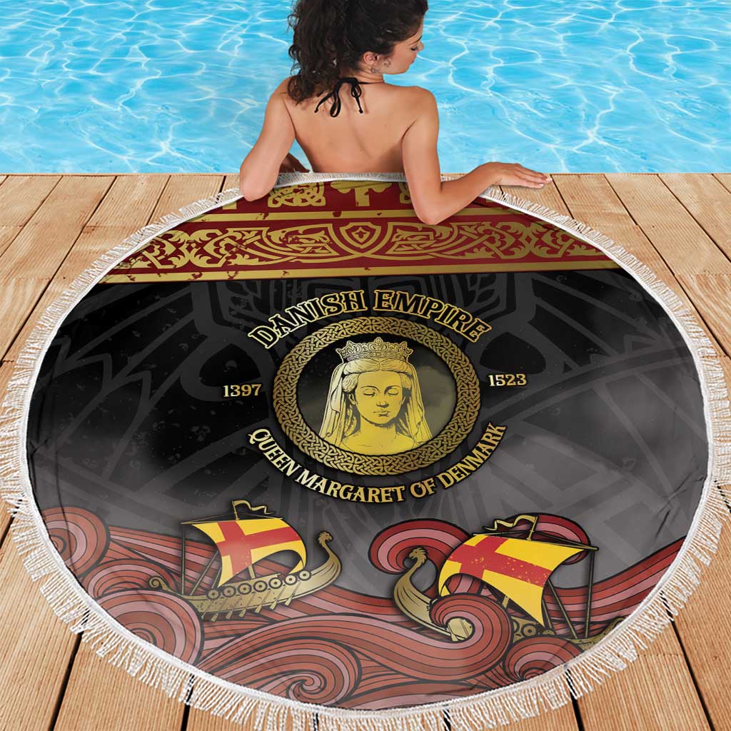 Danish Empire Beach Blanket Kalmar Union With Viking Patterns - Wonder Print Shop