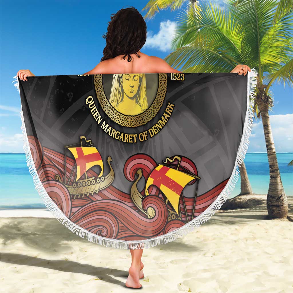 Danish Empire Beach Blanket Kalmar Union With Viking Patterns - Wonder Print Shop