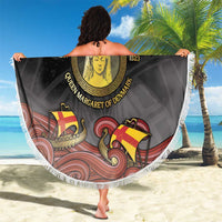 Danish Empire Beach Blanket Kalmar Union With Viking Patterns - Wonder Print Shop