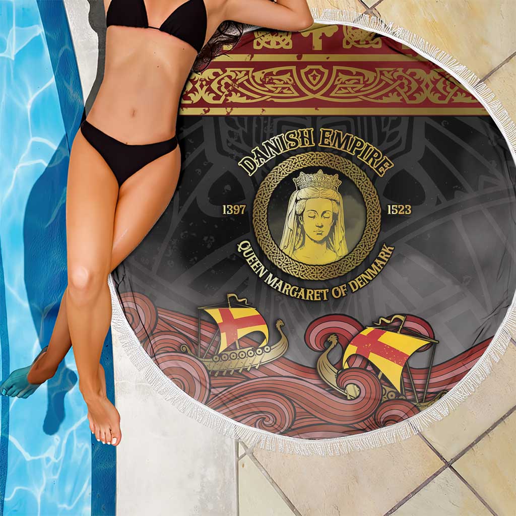 Danish Empire Beach Blanket Kalmar Union With Viking Patterns - Wonder Print Shop