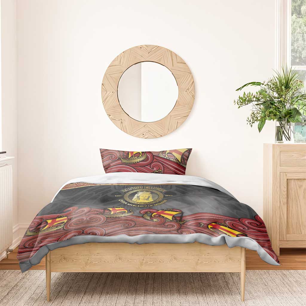 Danish Empire Bedding Set Kalmar Union With Viking Patterns - Wonder Print Shop