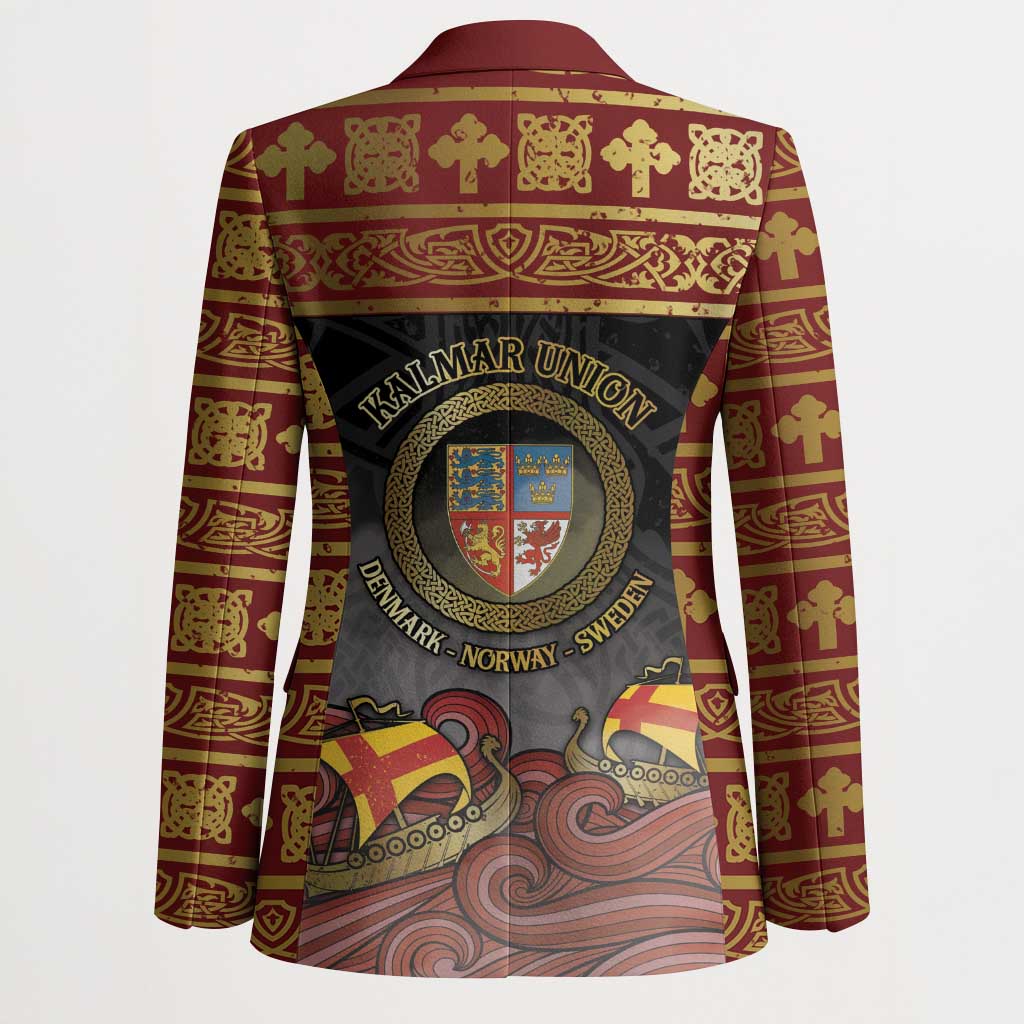 Danish Empire Blazer Kalmar Union With Viking Patterns - Wonder Print Shop
