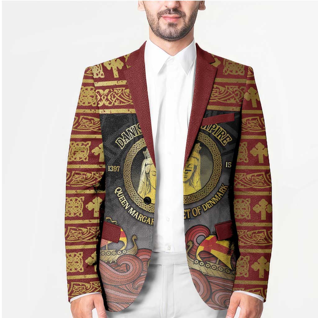 Danish Empire Blazer Kalmar Union With Viking Patterns - Wonder Print Shop