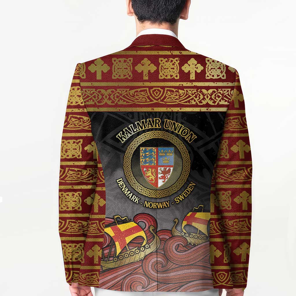 Danish Empire Blazer Kalmar Union With Viking Patterns - Wonder Print Shop