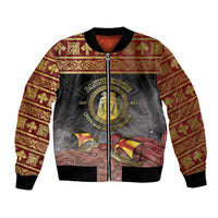Danish Empire Bomber Jacket Kalmar Union With Viking Patterns - Wonder Print Shop