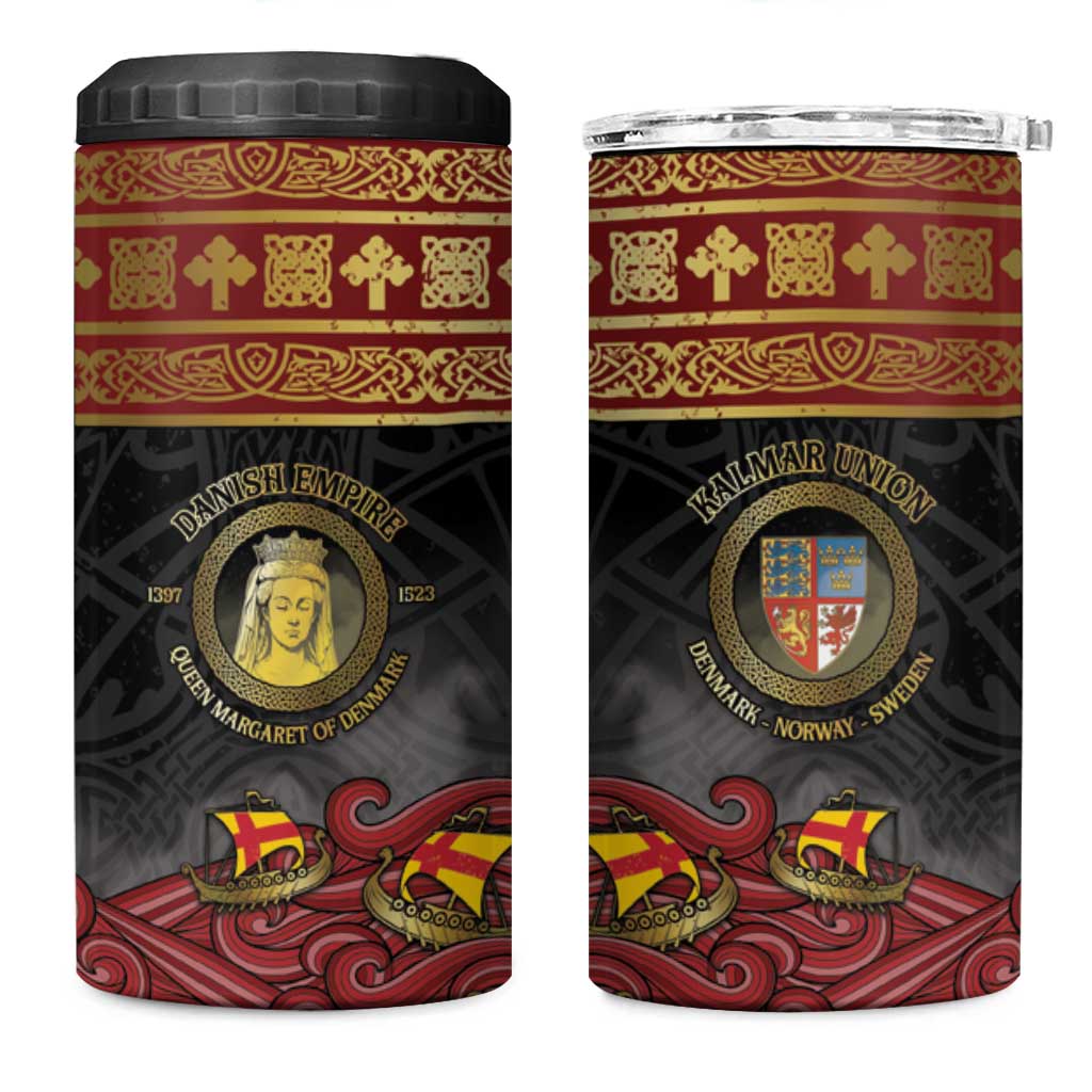 Danish Empire 4 in 1 Can Cooler Tumbler Kalmar Union With Viking Patterns - Wonder Print Shop