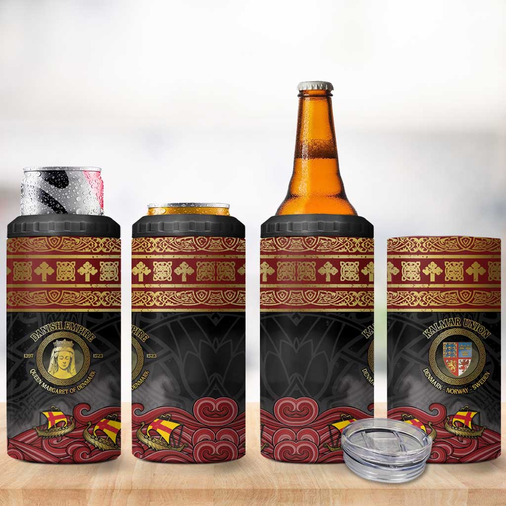 Danish Empire 4 in 1 Can Cooler Tumbler Kalmar Union With Viking Patterns - Wonder Print Shop