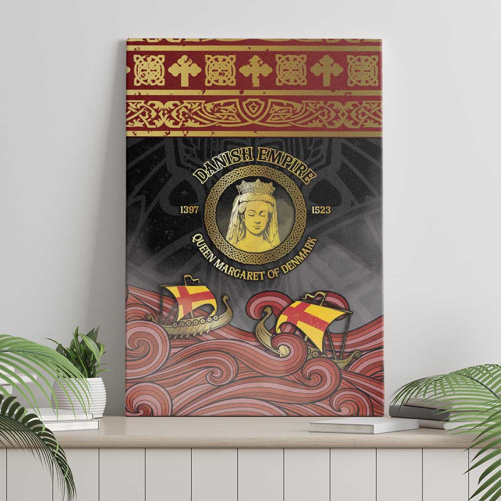 Danish Empire Canvas Wall Art Kalmar Union With Viking Patterns - Wonder Print Shop