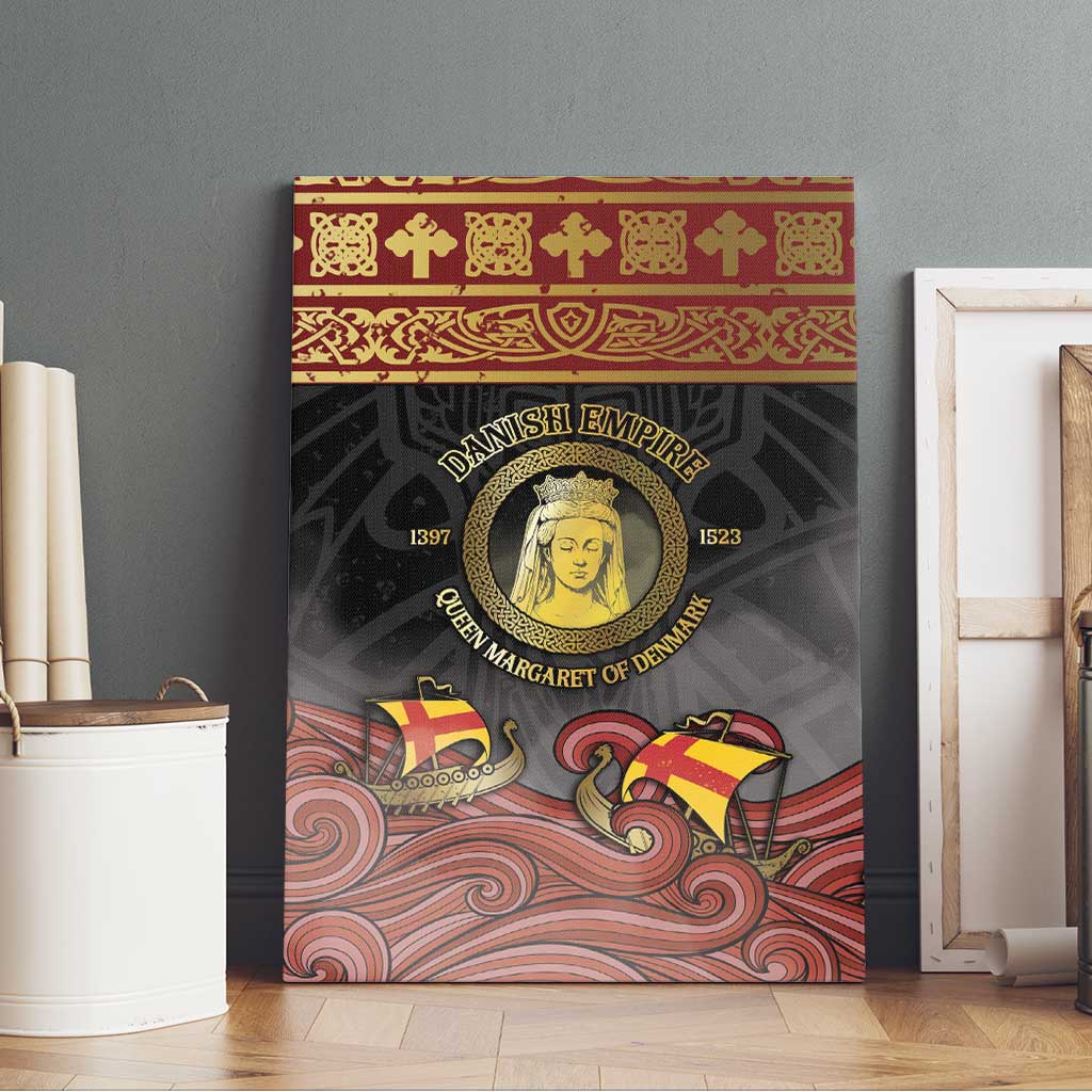 Danish Empire Canvas Wall Art Kalmar Union With Viking Patterns - Wonder Print Shop