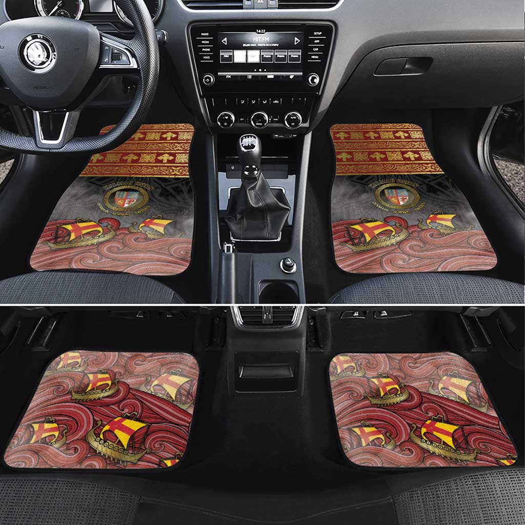 Danish Empire Car Mats Kalmar Union With Viking Patterns - Wonder Print Shop