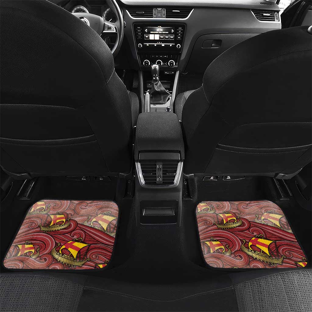 Danish Empire Car Mats Kalmar Union With Viking Patterns - Wonder Print Shop