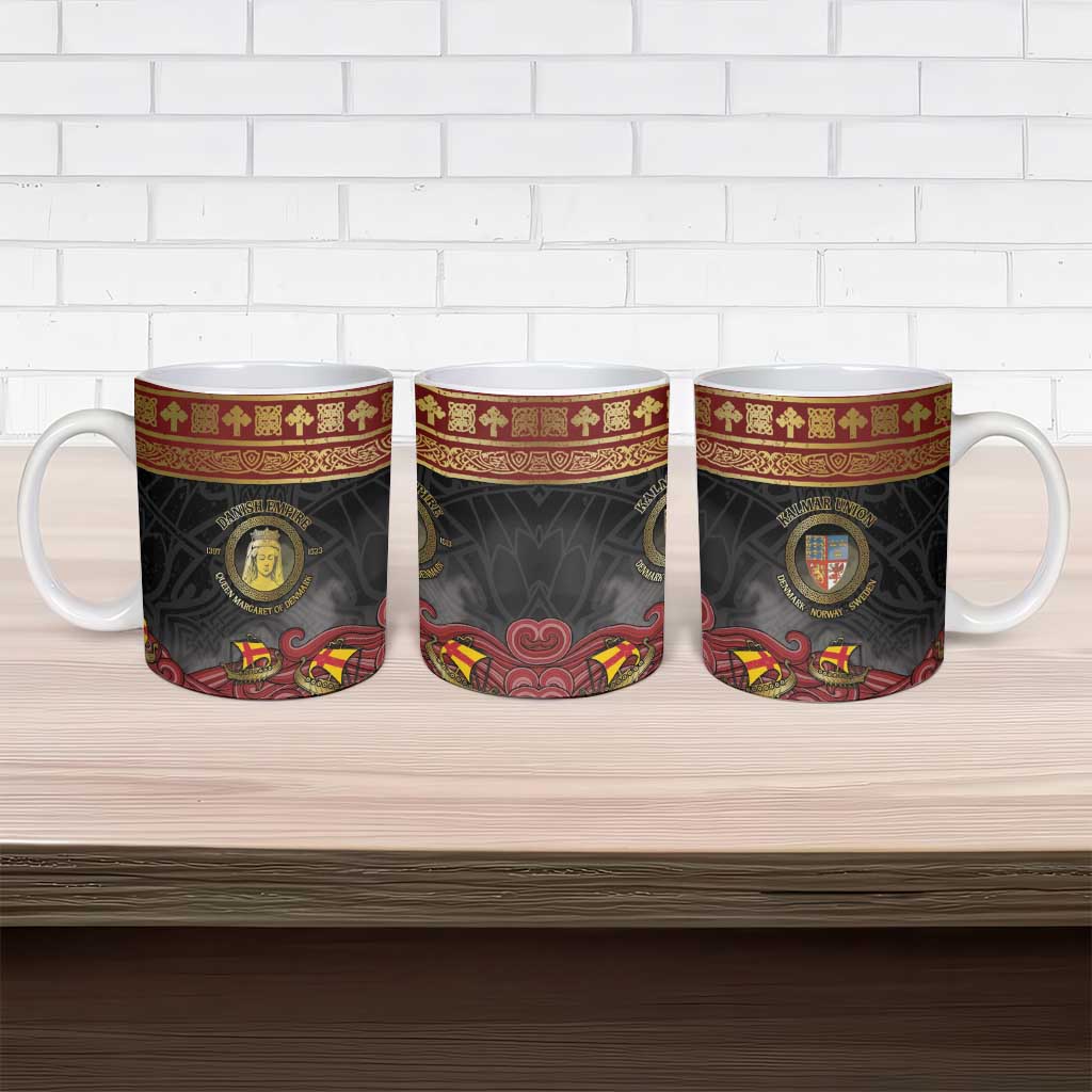 Danish Empire Ceramic Mug Kalmar Union With Viking Patterns - Wonder Print Shop